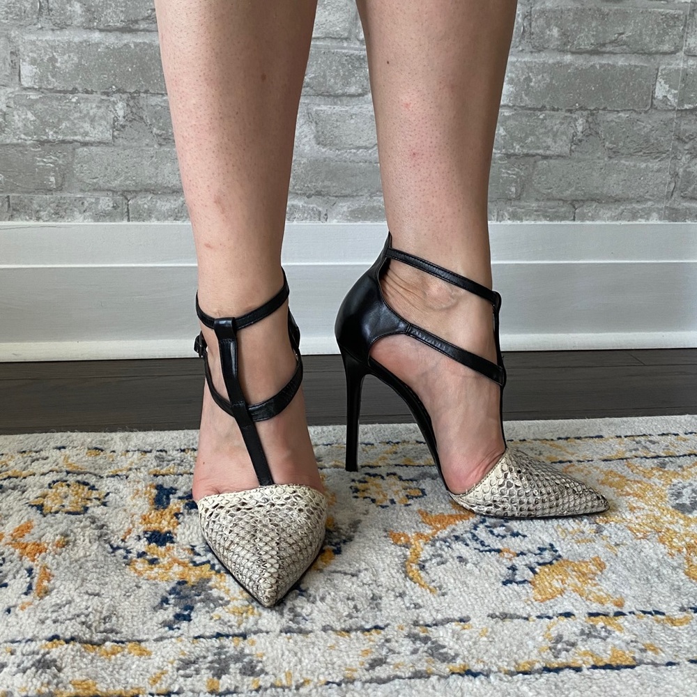 Allsaints stiletto shoes leather black size EU37